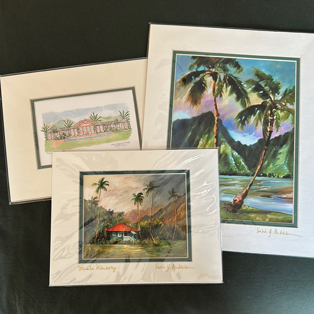Hawaiian Landscape Art Prints Set